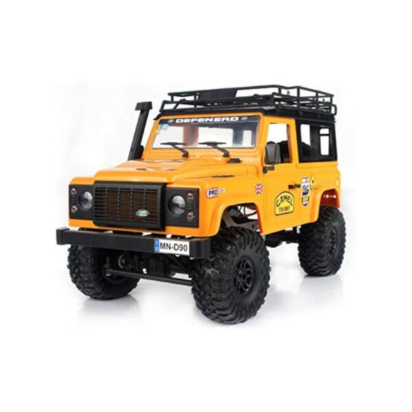 MN90 1/12 2.4G 4WD RC Car in India – Off-Road Crawler Truck with LED Lights & Roof Rack (YELLOW)
