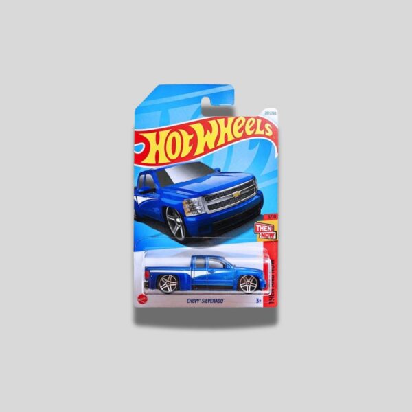 Hot Wheels 2024 ’83 Chevy Silverado – Then and Now 9/10 – Mainline 249/250 – HTC73 – 1:64 Scale Die-Cast (Blue)