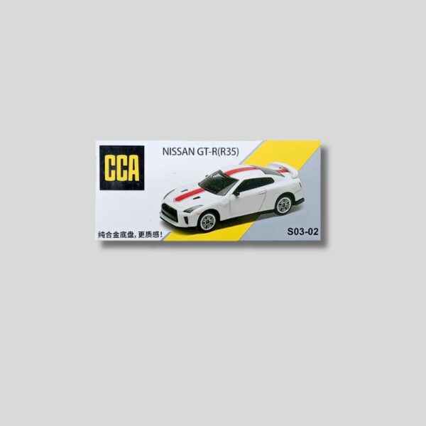 CCA Nissan GT-R (R35) – White/Red | 1:64 Scale Die-Cast Sports Car India