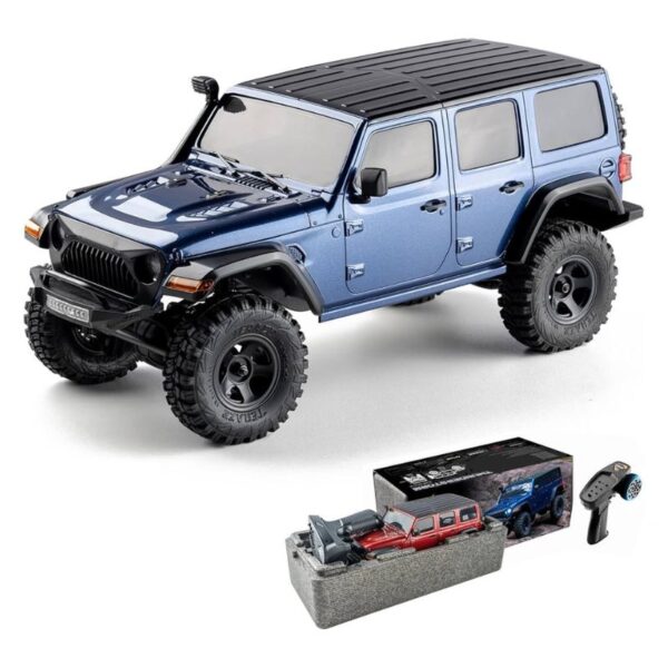 FMS EAZYRC 1/18 Thunderstorm RTR Rock Crawler – 4x4 Waterproof Off-Road Jeep Rubicon Blue (India )