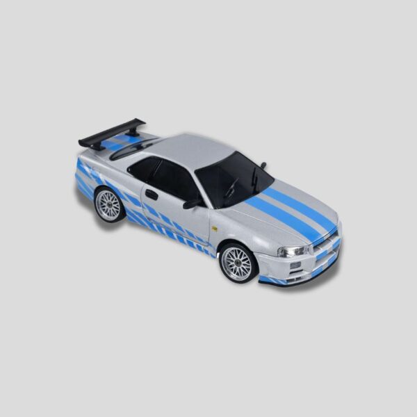 LDRC LD1899 Nissan Skyline GTR R34 1/18 Scale RWD RC Drift Car with Gyro & LED – RTR India