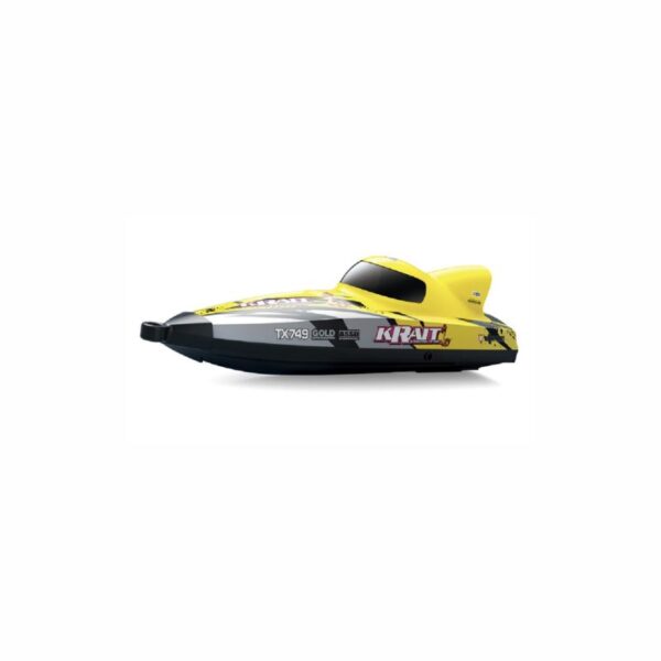 TX749 High-Speed Vortex Jet Boat – 25KM/H Brushless RC Boat with 2.4GHz Remote Control (Yellow/Blue)