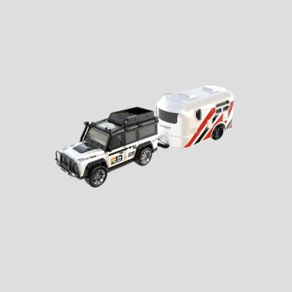 Trasped 1:64 Alloy Super Mini RC Car with Trailer – 5-Channel Electric Remote Control Desktop Toy